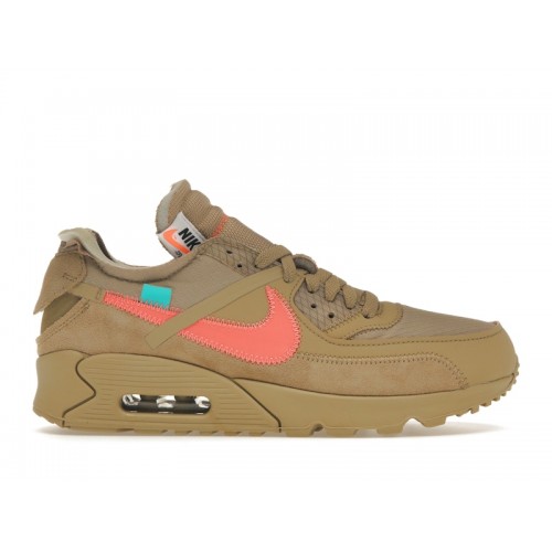 Кроссы Nike Air Max 90 Off-White Desert Ore - мужская сетка размеров