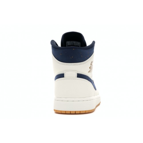 Кроссы Jordan 1 Retro Mid Jeter - мужская сетка размеров
