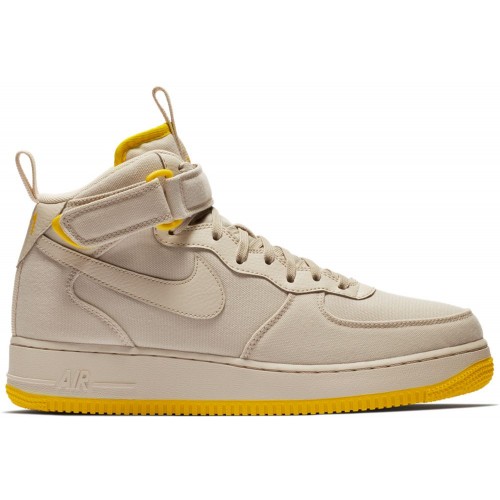 Мужские кроссовки Nike Air Force 1 Mid Canvas Desert Sand Vivid Sulfur