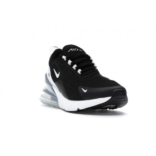 Кроссы Nike Air Max 270 Black White Pure Platinum (W) - женская сетка размеров