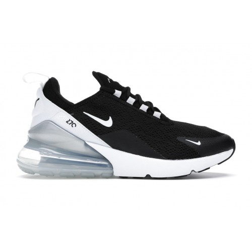 Кроссы Nike Air Max 270 Black White Pure Platinum (W) - женская сетка размеров