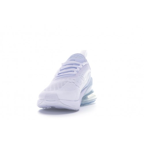 Кроссы Nike Air Max 270 Triple White (W) - женская сетка размеров