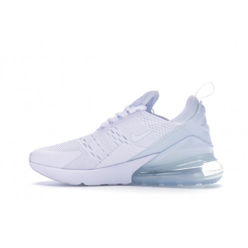 Кроссы Nike Air Max 270 Triple White (W) - женская сетка размеров