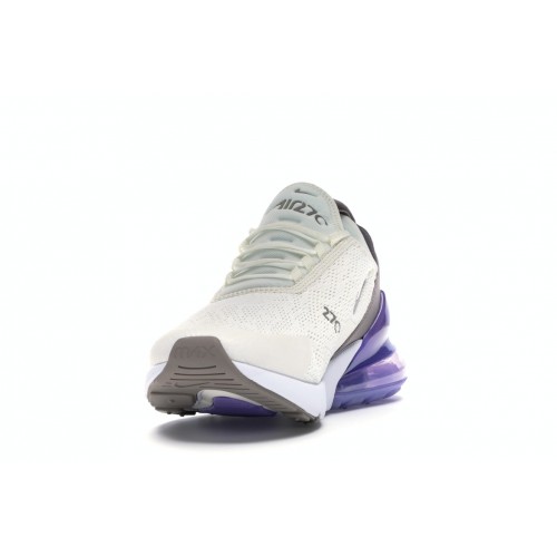 Кроссы Nike Air Max 270 Sail Pumice Space Purple (W) - женская сетка размеров