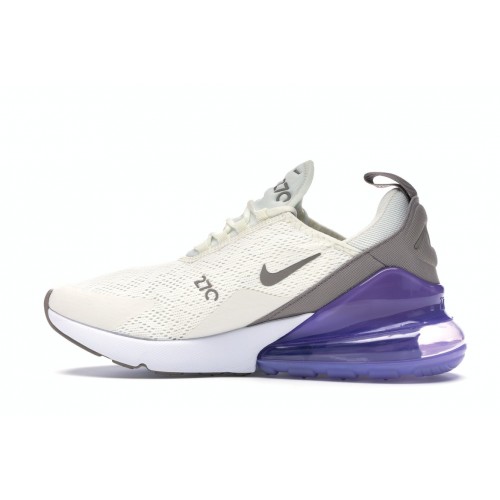 Кроссы Nike Air Max 270 Sail Pumice Space Purple (W) - женская сетка размеров