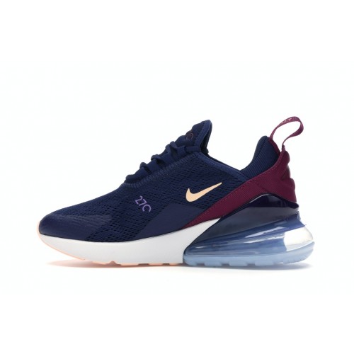 Кроссы Nike Air Max 270 Blue Void (W) - женская сетка размеров