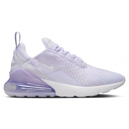 Кроссы Nike Air Max 270 Amethyst Tint White (W) - женская сетка размеров