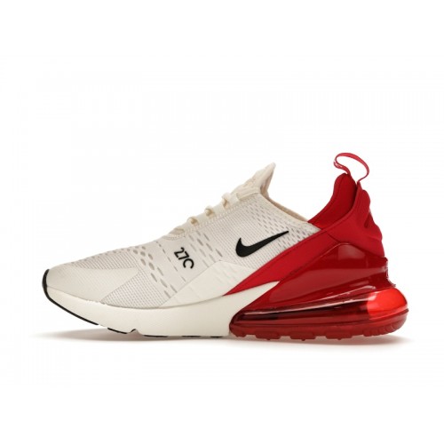 Nike Wmns Air Max 270 Sail Gym Red - женская сетка размеров
