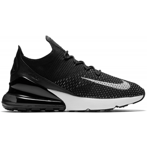 Кроссы Nike Air Max 270 Flyknit Black White (W) - женская сетка размеров