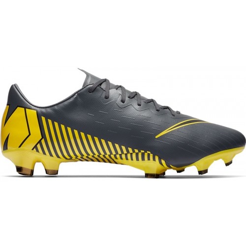 Nike Mercurial Vapor 12 Pro FG Dark Grey Opti Yellow - мужская сетка размеров