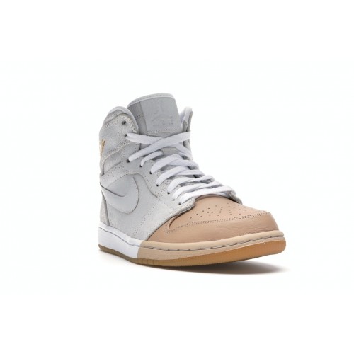 Кроссы Jordan 1 Retro High Dip-Toe White (W) - женская сетка размеров