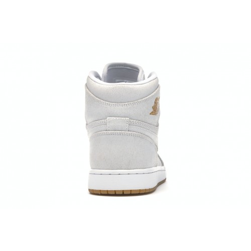 Кроссы Jordan 1 Retro High Dip-Toe White (W) - женская сетка размеров