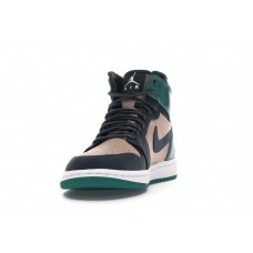 Женские Jordan 1 Retro High Bio Beige Anthracite Mystic Green (W)