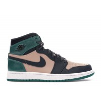 Женские Jordan 1 Retro High Bio Beige Anthracite Mystic Green (W)