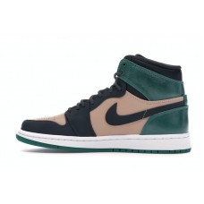 Женские Jordan 1 Retro High Bio Beige Anthracite Mystic Green (W)