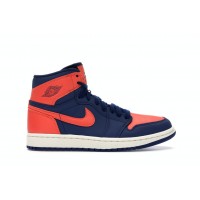 Женские кроссовки Jordan 1 Retro High Blue Void Turf Orange (W)