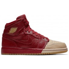 Женские Jordan 1 Retro High Dip-Toe Red (W)