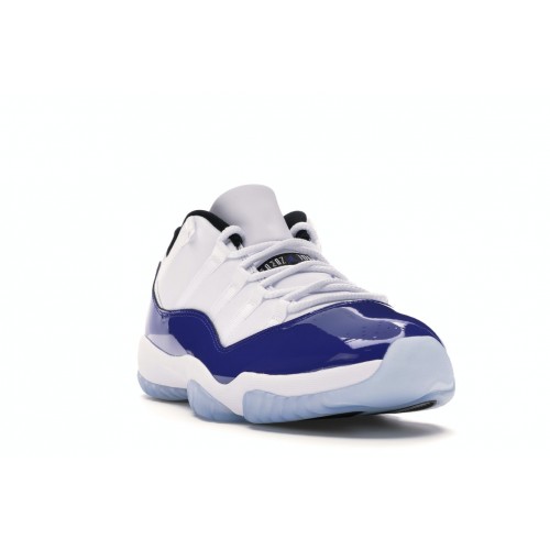 Кроссы Jordan 11 Retro Low White Concord (W) - женская сетка размеров
