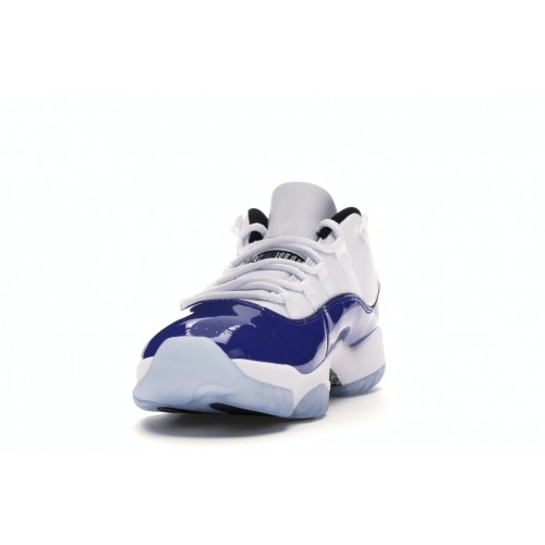 Кроссы Jordan 11 Retro Low White Concord (W) - женская сетка размеров