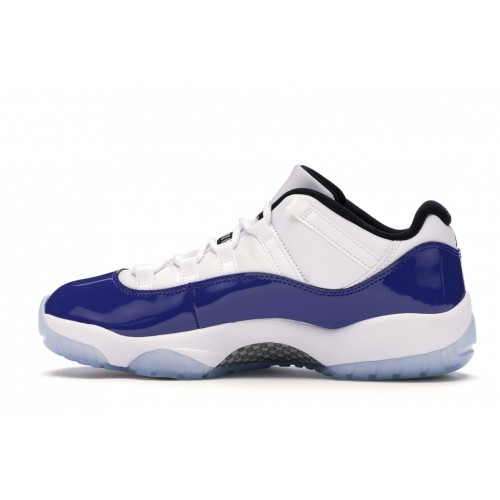 Кроссы Jordan 11 Retro Low White Concord (W) - женская сетка размеров