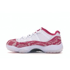 Женские кроссовки Jordan 11 Retro Low Pink Snakeskin (2019) (W)