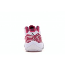 Женские кроссовки Jordan 11 Retro Low Pink Snakeskin (2019) (W)