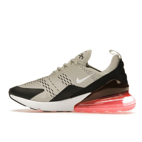 Кроссы Nike Air Max 270 Light Bone Hot Punch - мужская сетка размеров