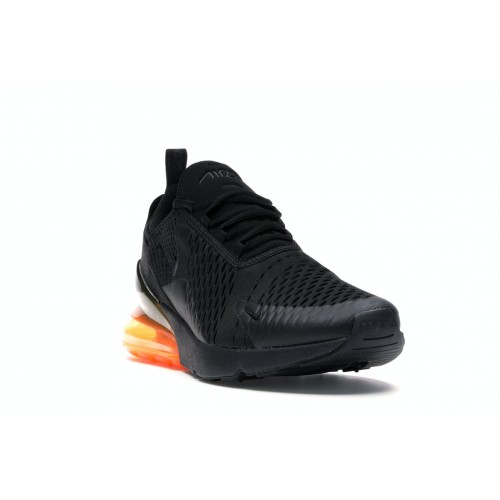 Кроссы Nike Air Max 270 Black Total Orange - мужская сетка размеров