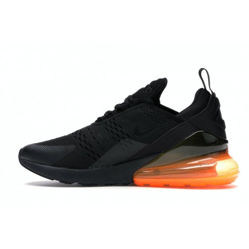 Кроссы Nike Air Max 270 Black Total Orange - мужская сетка размеров