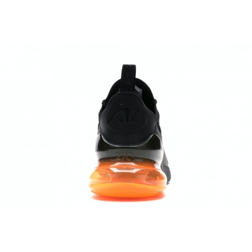 Кроссы Nike Air Max 270 Black Total Orange - мужская сетка размеров