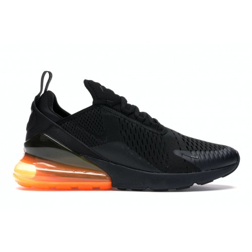 Кроссы Nike Air Max 270 Black Total Orange - мужская сетка размеров