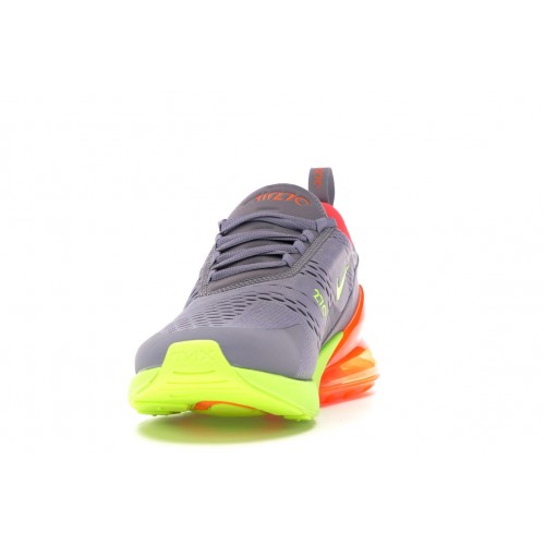 Кроссы Nike Air Max 270 Grey Volt Orange - мужская сетка размеров