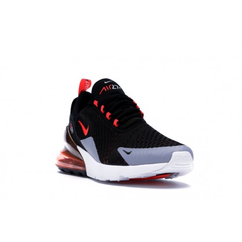 Кроссы Nike Air Max 270 Black Bright Crimson - мужская сетка размеров