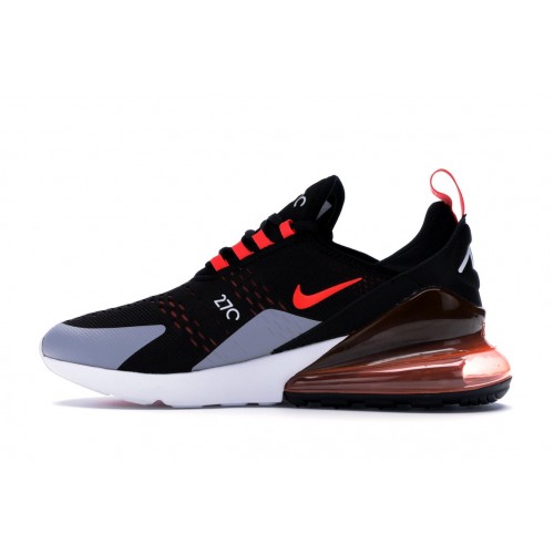 Кроссы Nike Air Max 270 Black Bright Crimson - мужская сетка размеров