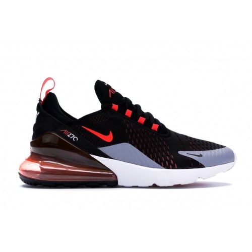 Кроссы Nike Air Max 270 Black Bright Crimson - мужская сетка размеров