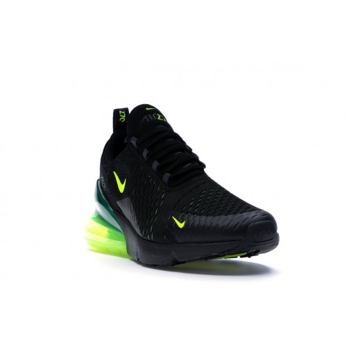 Кроссы Nike Air Max 270 Black Volt Oil Grey - мужская сетка размеров