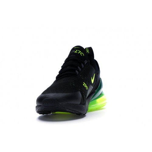 Кроссы Nike Air Max 270 Black Volt Oil Grey - мужская сетка размеров