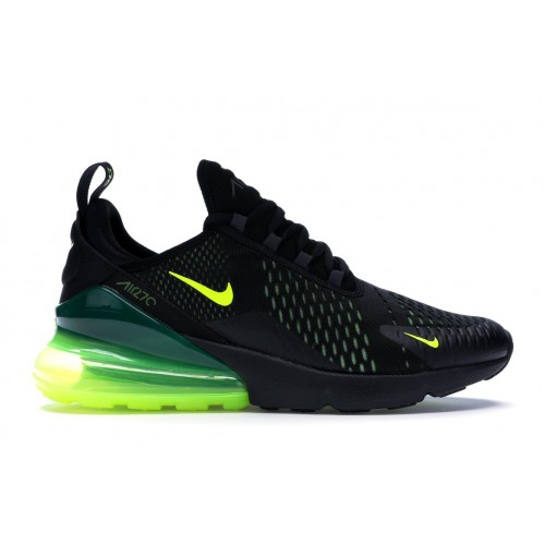 Кроссы Nike Air Max 270 Black Volt Oil Grey - мужская сетка размеров