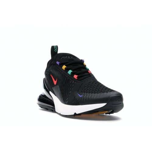 Кроссы Nike Air Max 270 Black Multi-Color - мужская сетка размеров