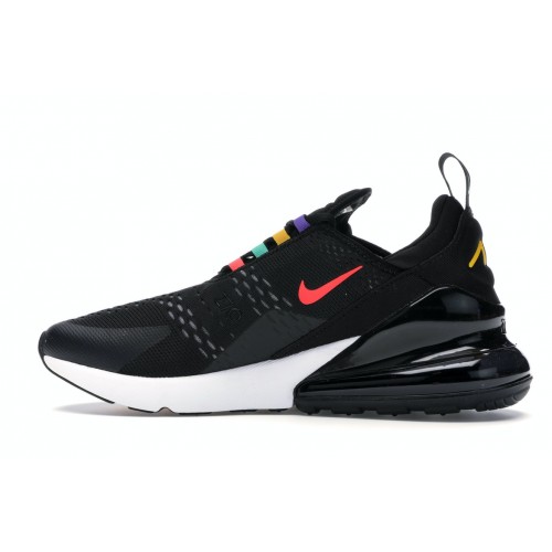 Кроссы Nike Air Max 270 Black Multi-Color - мужская сетка размеров