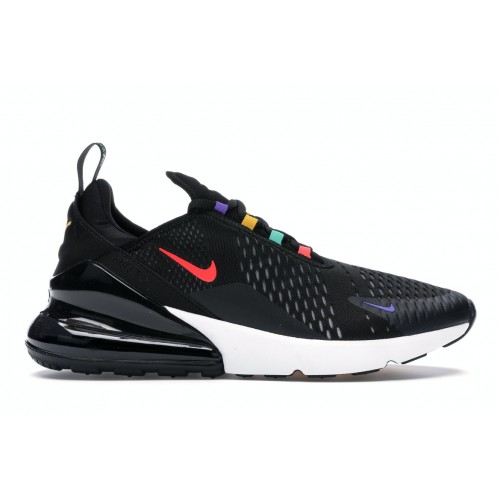 Кроссы Nike Air Max 270 Black Multi-Color - мужская сетка размеров