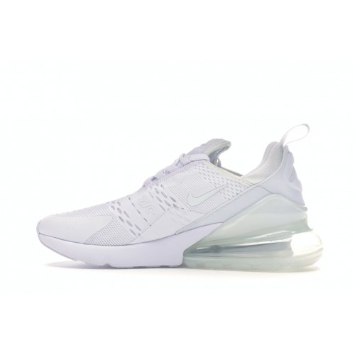 Кроссы Nike Air Max 270 Triple White - мужская сетка размеров