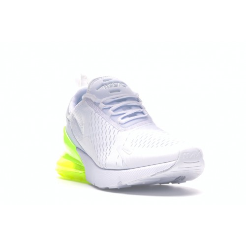 Кроссы Nike Air Max 270 White Pack (Volt) - мужская сетка размеров