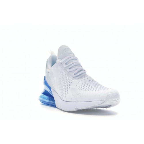 Кроссы Nike Air Max 270 White Pack (Photo Blue) - мужская сетка размеров