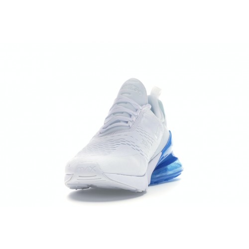 Кроссы Nike Air Max 270 White Pack (Photo Blue) - мужская сетка размеров