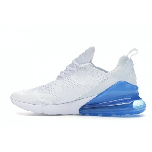Кроссы Nike Air Max 270 White Pack (Photo Blue) - мужская сетка размеров