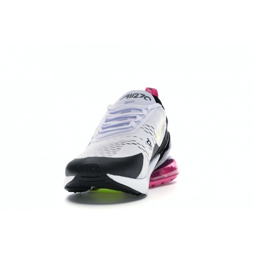 Кроссы Nike Air Max 270 White Black Fuchsia Volt - мужская сетка размеров