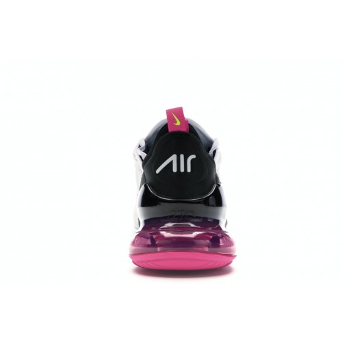 Кроссы Nike Air Max 270 White Black Fuchsia Volt - мужская сетка размеров