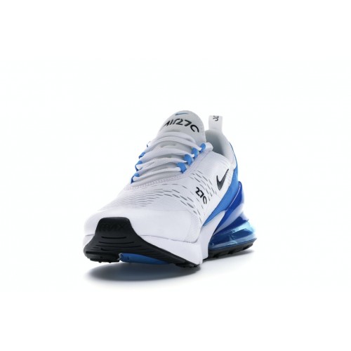 Кроссы Nike Air Max 270 White Black Photo Blue - мужская сетка размеров