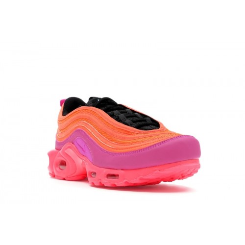 Кроссы Nike Air Max Plus/97 Racer Pink Hyper Magenta - мужская сетка размеров